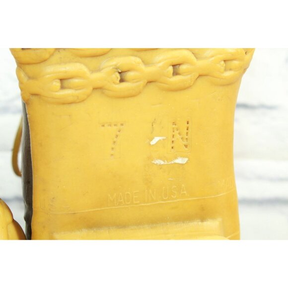 Vintage LL Bean Men's Brown Leather Mid-Calf Unlined Hunting Duck Boots Size 7 N - Picture 10 of 10